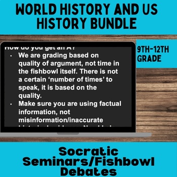 Preview of Socratic Seminar | Fishbowl Debate Bundle | US and World History| 9,10,11,12