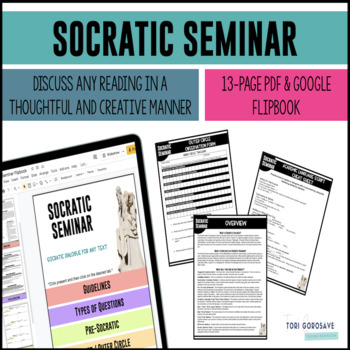 Preview of Socratic Seminar Flipbook for Any Text - DIGITAL & PRINT