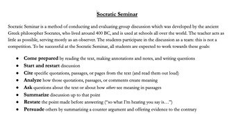 Preview of Socratic Seminar - Introduction (What Is Socratic Seminar?)