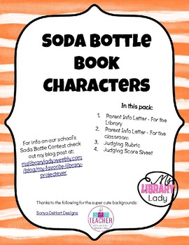 soda bottle character book report