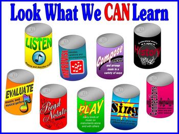 Preview of Soda Can Standards Music Bulletin Board Kit