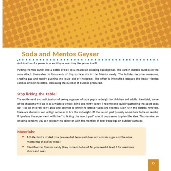 Preview of Soda & Mentos Geyser - Outdoor science project