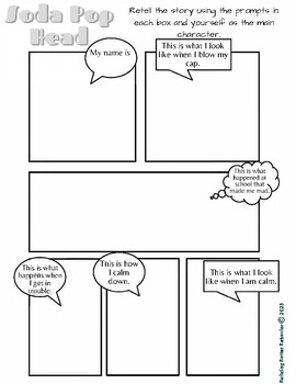 Soda Pop Head Comic Strip by Building Better Behavior | TPT
