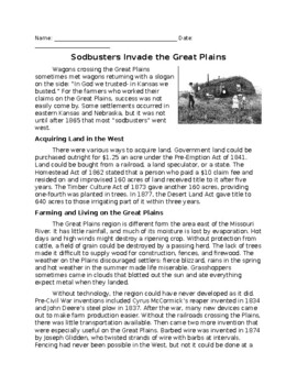 Preview of Sodbusters Invade the Great Plains