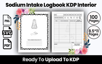 Preview of Sodium Intake Logbook Kdp Interior