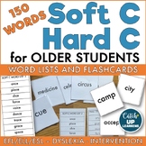Soft C Hard C WORD LISTS FLASH CARDS EFL ELL ESL Older Str