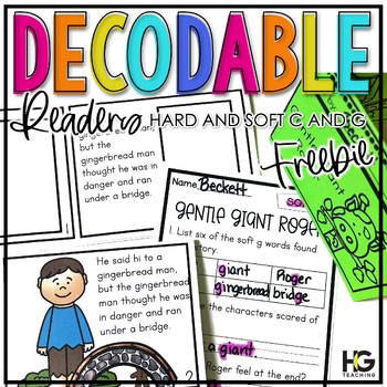 Preview of Soft C and G Decodable Readers | Reading Fluency Passages FREEBIE