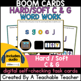 Soft C and G and Hard C and G Boom Cards™️ | Word Work Dig