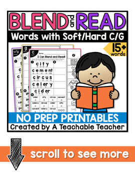 soft c and g worksheets blend and read words with soft