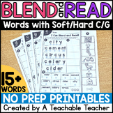 Soft C and G Worksheets | Blend and Read Words with Soft a