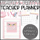 Simple & Colorful Teacher Planner 2023-2024  | Editable Te