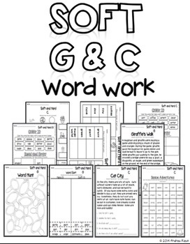 soft g c word work printables by the primary years tpt