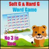 No Three in a Row Word Game -  focuses on Soft G & Hard G Sounds