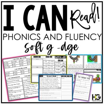 Preview of Soft G -dge Phonics, Fluency, Reading Comprehension | I Can Read!