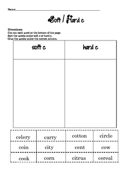 soft hard c g phonics packet by savvy second graders tpt