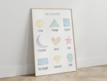 Preview of Soft Pastel Geometric Shapes Print