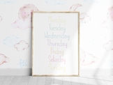 Soft Pastel Weekdays Poster