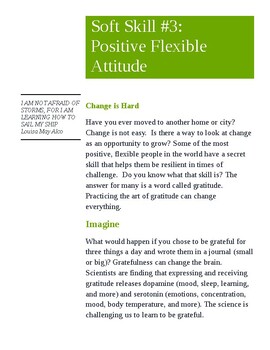 Preview of Soft Skills #3 Positive Flexible Attitude