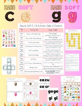 Preview of Soft and Hard C & G Practice for Middle Grades