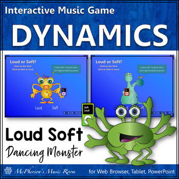 Preview of Music Dynamics Loud and Soft Interactive Music Game {Monsters}