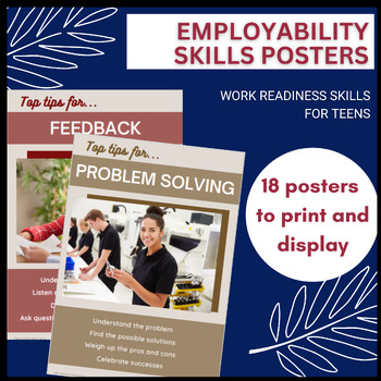 Preview of Employability skills posters for career room display board