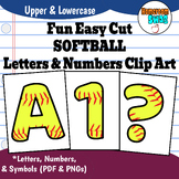 Softball Easy Cut and Print Bulletin Board Letters And Num
