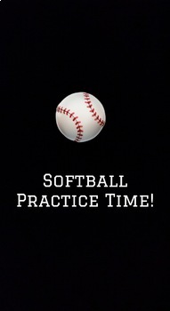 Preview of Softball Introduction Lesson and Practice Plan