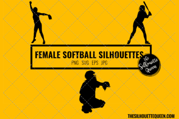 Baseball Pitcher Batter Silhouettes Bundle SVG vector cutting files / clip  art available for instant download.