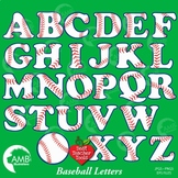 Softball / Baseball Letters Clipart, Sports Alphabet Clipa