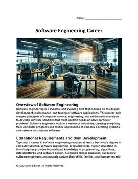 Preview of Software Engineer Career Worksheet