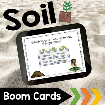 Preview of Soil - Boom Cards / Distance Learning / Digital Science Task Cards