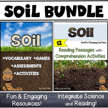 Preview of Soil Vocabulary, Activities and Reading Passages BUNDLE