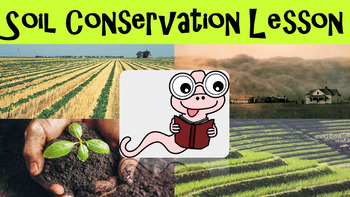 Preview of Soil Conservation No Prep Lesson with Power Point, Worksheet, and Vocab Activity