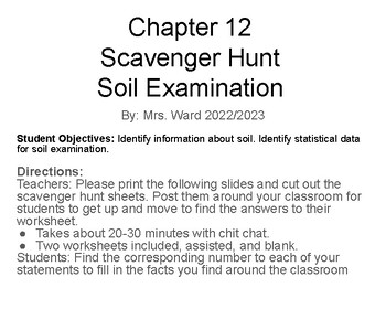 Preview of Soil Examination Scavenger Hunt