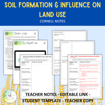 Preview of Soil Formation & Influence on Land Use - Cornell Notes