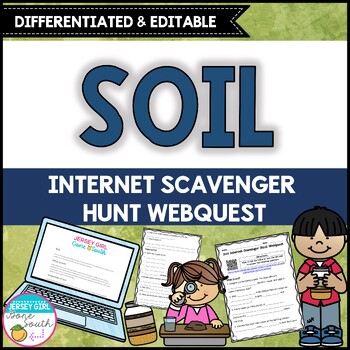 Preview of Soil Differentiated Internet Scavenger Hunt WebQuest - Print & Digital