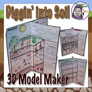 Preview of Soil Layers Model: Diggin' Deep in the Soil - 3D Paper Foldable