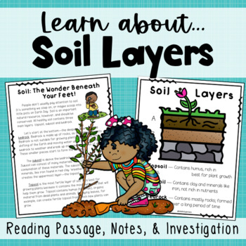 Preview of Soil Layers Reading Passage, Notes, and Investigation