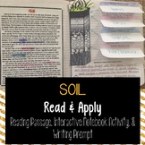 Soil Reading Comprehension Interactive Notebook