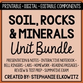 Soil, Rocks and Minerals Unit Bundle | Printable, Digital 