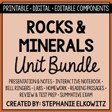 Rocks and Minerals Unit Bundle | Printable, Digital & Edit