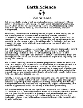 Preview of Soil Science Article & Questions (Word Document)