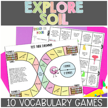 Preview of Soil Science Vocabulary Games Centers