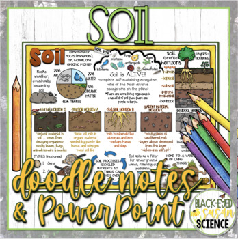 Preview of Soil Doodle Notes & Quiz + PowerPoint