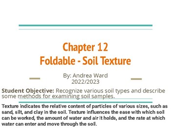 Preview of Soil Texture Foldable