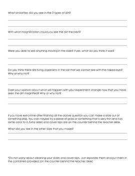 Soil and Dirt Lab with Microscopes by Krystle Johnson | TPT