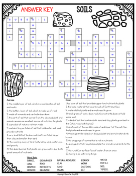Soil Crossword by Bow Tie Guy and Wife TPT