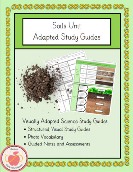 Preview of Soils Science Unit Study Guides-  Adapted for Autism Small Group