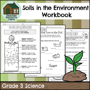 Preview of Soils in the Environment Workbook (Grade 3 Ontario Science)