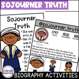 Sojourner Truth Biography Activities, Report, & Flip Book 